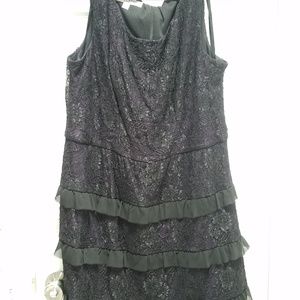 Black and purple lace dress